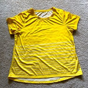 Super bright yellow stripe tee